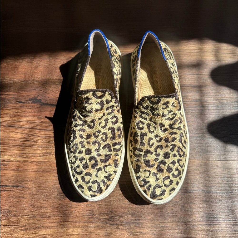 Rothy's Leopard Print Slip-On Sneakers - Picture 2 of 5